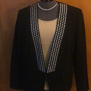 Michael Kors studded open front tuxedo  jacket